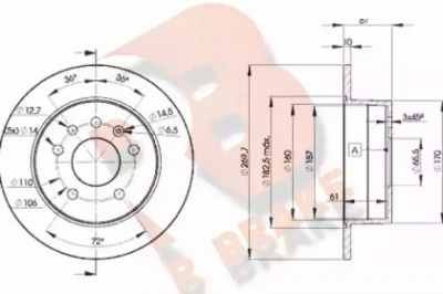 R BRAKE 78rbd29101 -  Тормозной диск